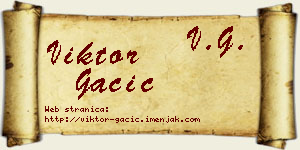 Viktor Gačić vizit kartica